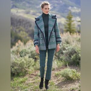 Zimmerman Velia Olive Check Pant (S), New with tags